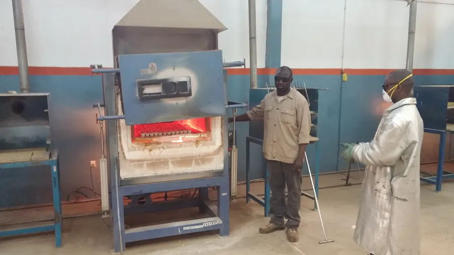 Assay furnace at the sample preparation laboratory