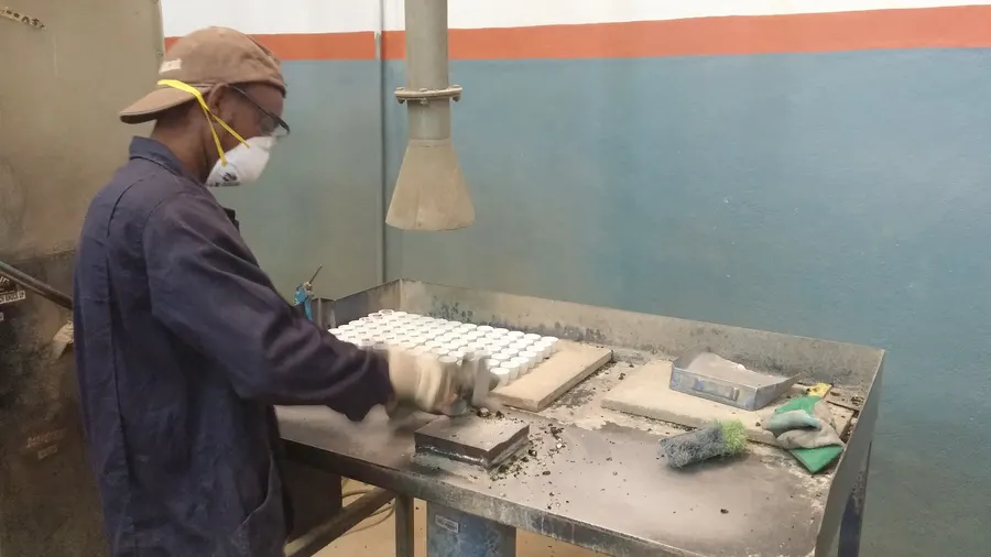 Technician preparing samples at the laboratory